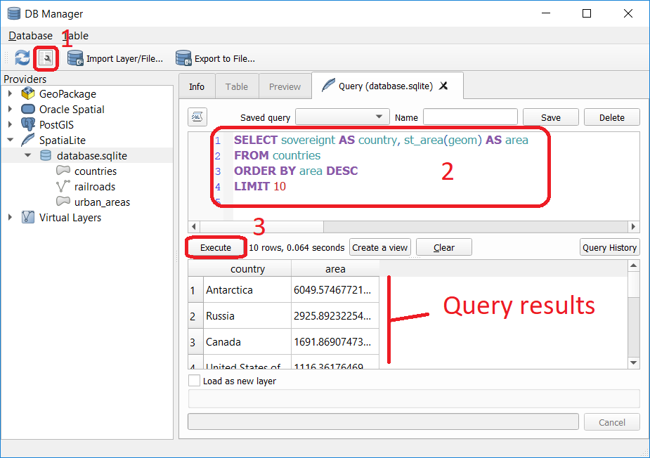 query in db manager